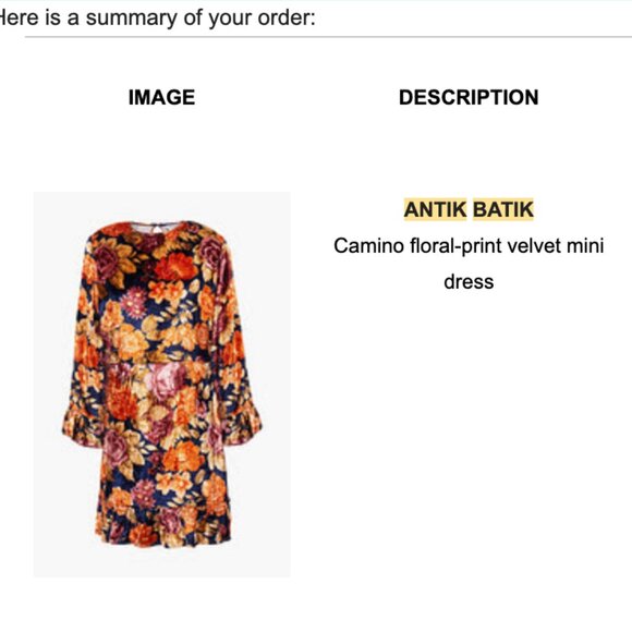 Antik Batik Camino velvet floral dress bell sleeves French designer - Picture 4 of 6